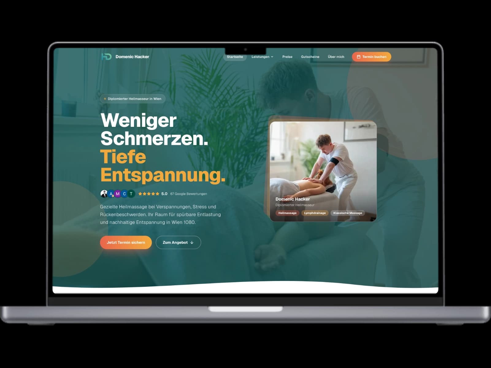 Projekt: Heilmassage Wien